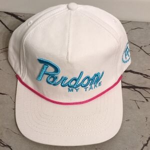 Pardon My Take White and Blue Men's Cap